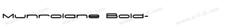 Munrolane Bold字体转换